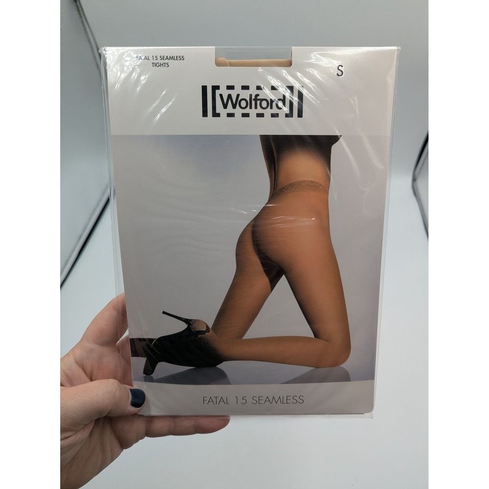 Wolford Fatal 15 Seamless Tights Cosmetic Matte Sheer Size S